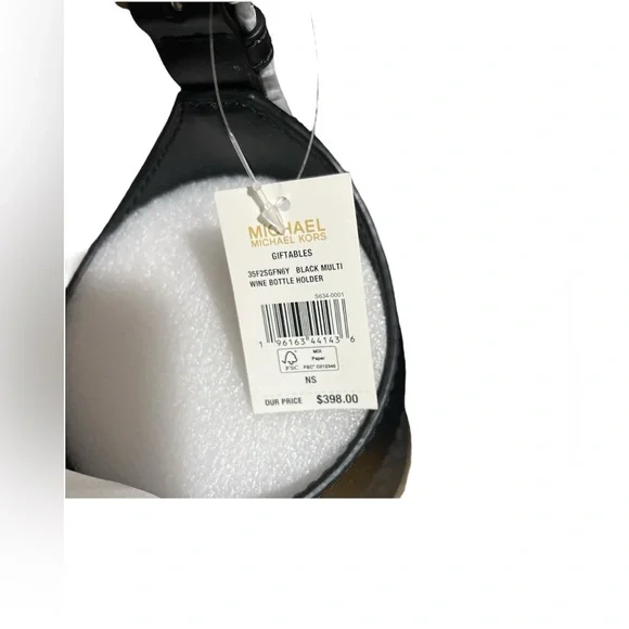 NWT, WINE BOTTLE HOLDER Michael Kors Black multicolored. - Picture 3 of 6